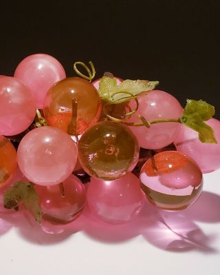 Vintage Lucite Acrylic Grapes 1960s Mid Century Modern RARE color 3
