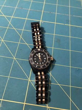 Tag Heuer Ref.  980.  028n 1000 Black Gold Ladies 200m Rare Diver Watch.  One Owner