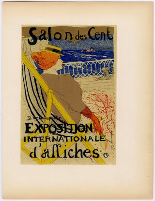 Vintage 1951 Henri De Toulouse - Lautrec Fine Art Lithograph Salon Des Cent