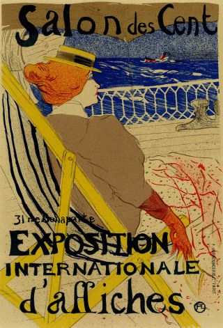 Vintage 1951 Henri de Toulouse - Lautrec Fine Art Lithograph Salon des Cent 2