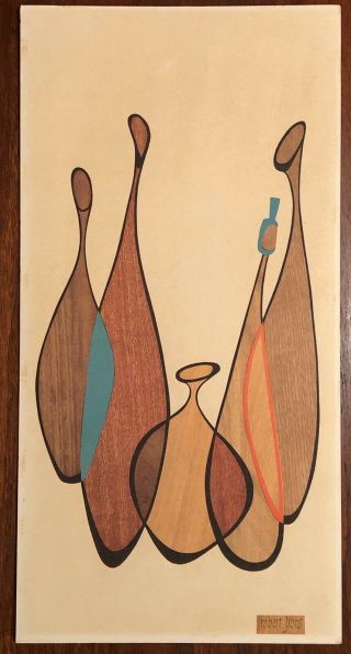 Mid Century Modern Robert Lyons Bottles 1960s Art Prints 2