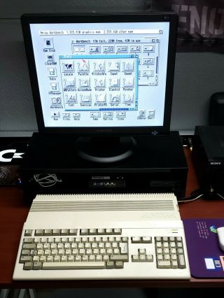Amiga 500 Plus,  Gotek,  Tf534 68030 Accelerator,  4mb Fast,  2mb Chip,  8gb Cf Card