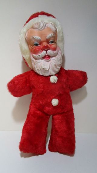 Vintage 1966 My Toy Rubber Face Odd Santa Claus Doll 16 " Dwarf Features