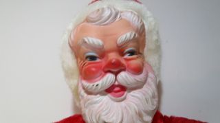 Vintage 1966 MY Toy Rubber Face odd Santa Claus doll 16 