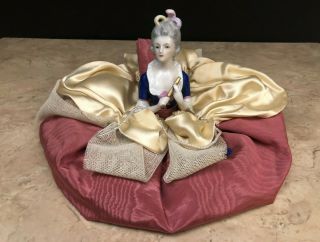 Vintage Goebel " Marie Antoinette " Tea Cozy Porcelain Pincushion Half Doll