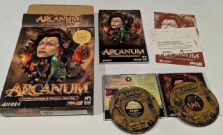 Arcanum: Of Steamworks & Magick Obscura (pc,  2001) Complete Vintage Big Box Game