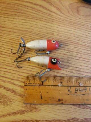 2 Vintage Heddon Lures,  1 Tiny Lucky 13,  1 Tiny Torpedo