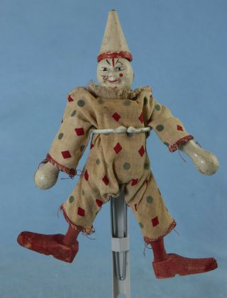 8 " Antique Wooden Schoenhut Humpty Dumpty Circus Clown