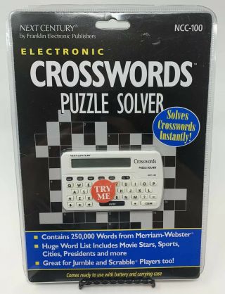 Next Century Franklin Electronic Crossword Puzzle Solver Nc - 100