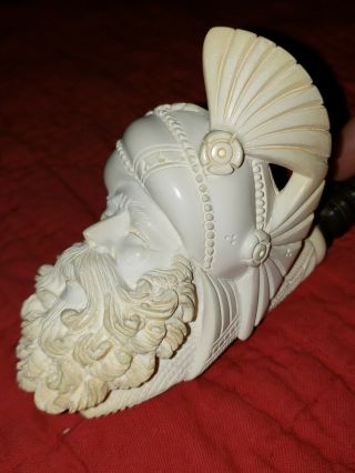 Xl Signed S.  Yanik Meerschaum Handcarved Pipe With Case