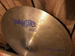 Paiste 400 16 " Power Crash Cymbal Purple Label Vintage 80 