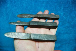 Early 1900 ' s Hand Forged Chesapeake Bay Oyster / Crab Knives Fish Camp Estate 3