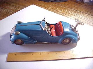1940s Antique Distler German Tin Wind Up Sports Car D - 3150 Great Vg,