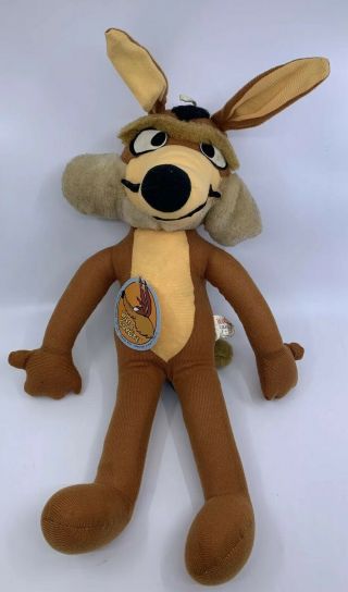 Vintage 1971 Mighty Star 23 " Wile E Coyote Plush Looney Tunes Warner Bros.  Wiley
