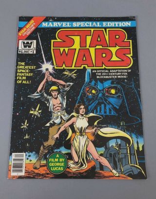 Vintage Whitman 1977 Marvel Star Wars Special No.  1 Oversize Comic Book