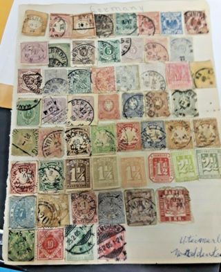 Vintage German Stamps Some Over 100 Years Old.  Couple Of Rare Ones Too Germany