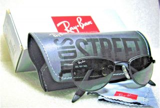Ray - Ban Usa Vintage Nos B&l Side Street Gridlock W193 Matblk Newinbox Sunglasses