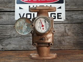 Vintage Industrial Steampunk Brass Water Meter Gear Sprocket Lamp Base Proyect