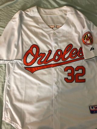 Matt Wieters Mlb Baltimore Orioles 32 Adult Stitched Majestic Jersey Size 52