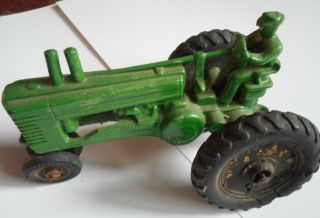 Vintage Cast Iron Green Tractor Made In Usa John Deere Prototype??