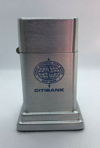 Vintage Zippo First National City Bank York Table Lighter