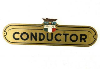 Vintage N.  De M.  Railroad Agent Badge National Railways Of Mexico