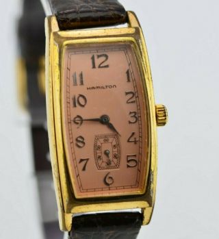 H968 Vintage Hamilton Registered Edition Analog Quartz Watch Swiss Movement 44.  4