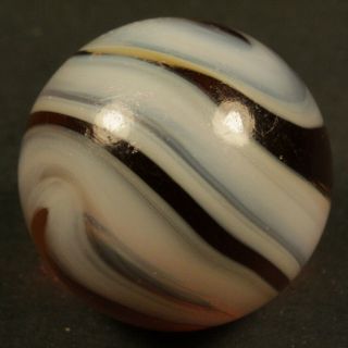 Vintage Marble 5/8 " Akro Agate Amber Onyx Corkscrew