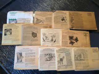 10 Vintage Workbasket Pattern Magazines From The 40s.  Plus 2 Others