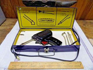 Vintage Craftsman Soldering Gun No.  5376 Kit Metal Case 3 Tips Vgc