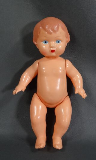 1950s Vintage Ussr Russian Soviet Ohk Celluloid Toy Doll Baby Boy 10 "