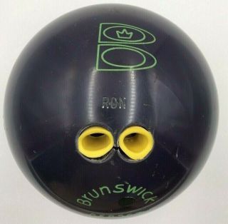 Brunswick Rhino Pro Purple Gf85674 Vintage 14.  5lbs Bowling Ball Drilled - Good