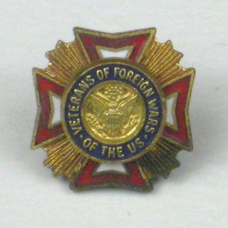 Vintage Veterans Foreign Wars Of United States Lapel Pin.  4 In Usa Damage