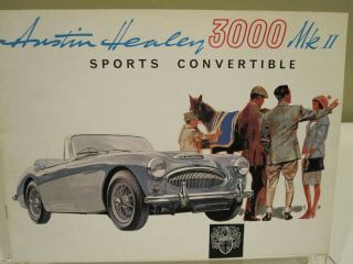 Vintage 1962 Austin Healey 3000 Mkii Sports Convertible Sales Brochure