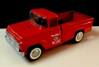 LQQK Vintage Buddy L Traveling Zoo Red Pickup Truck 14 