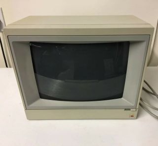 Vintage Apple Applecolor Composite Monitor Iie A2m6021 1987 Computer Screen