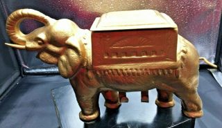 Vintage Cast Iron Elephant Cigarette Dispenser