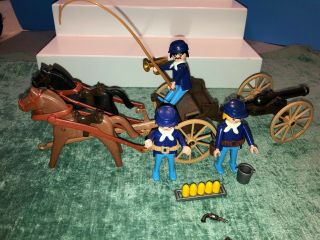 Playmobil Vintage Western 3729 Civil War Union Soldiers Us Artillery