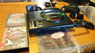 Vintage Sega Genesis Game System With Cord & 3 Controllers