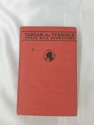 Tarzan The Terrible Book 1921 Edgar Rice Burroughs Jungle Ape Wild Lion Rare