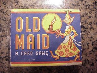 Vintage " Old Maid " Card Game By " All Fair " 36 Cards - 1930 