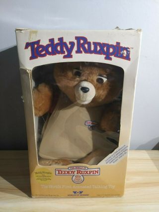 Vintage Teddy Ruxpin 1985 World Of Wonder Wow,  Box &