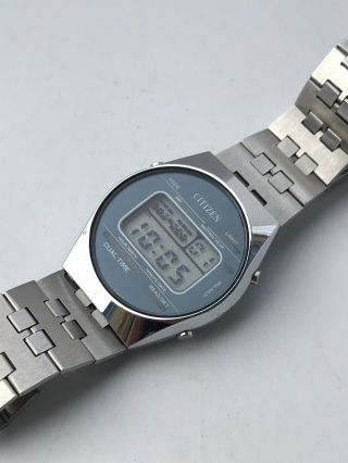 Citizen 41 - 2597 Vintage Rare Wrist Watch Quartz Retro Old Chronograph Dual Time 3