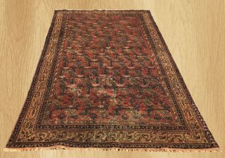 100,  Years Old Antique Persiann Distressed Ceena Wool Area Rug 6 X 4 Ft (2117)