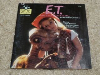 Vintage 1982 E.  T.  Et The Extra - Terrestrial Record And Book Set 456