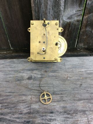 Antique Unsigned Time Only,  Weight Driven,  Wall Clock Movement,  Possibly Gilbert