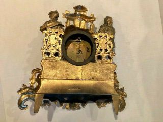 Antique Philippe Mourey 1800s FRENCH GILT MANTLE CLOCK - For Restoration 2