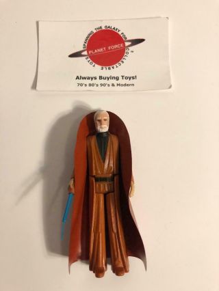 1977 Obi - Wan Kenobi Complete Vintage Star Wars Kenner Cape Saber W/ Tip