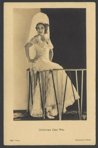 Dolores Del Rio Vintage Real Photo Postcard Ross Verlag 6495/1