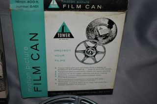 Two,  Vtg.  16mm Metal 400 ' Film Reels 7 